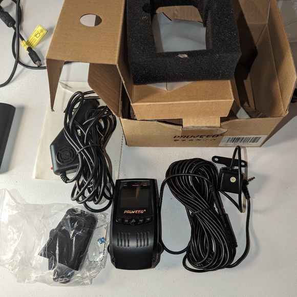 Pruveeo D90 Triple 3 Channel Dash Cam Three Way Car Dash Camera Parking - Picture 3 of 4